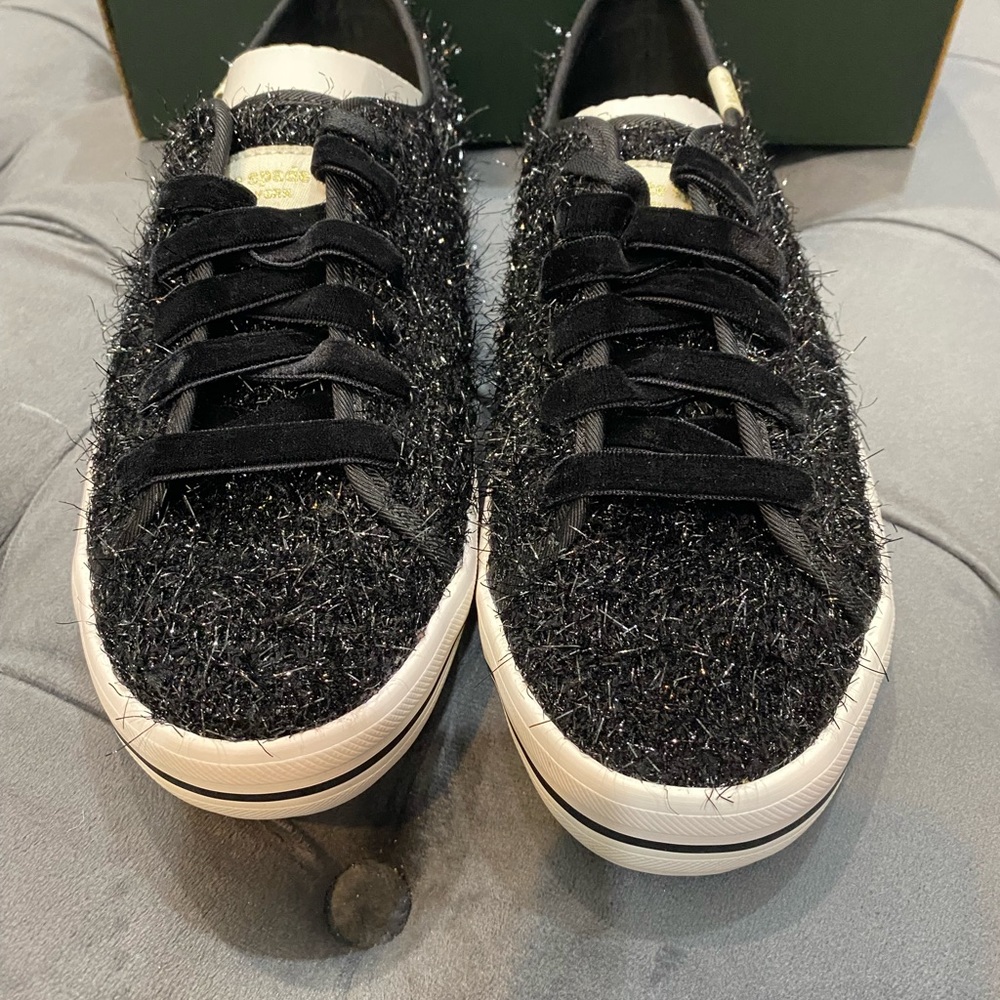 NWT Keds by Kate Spade black sparkle shoes